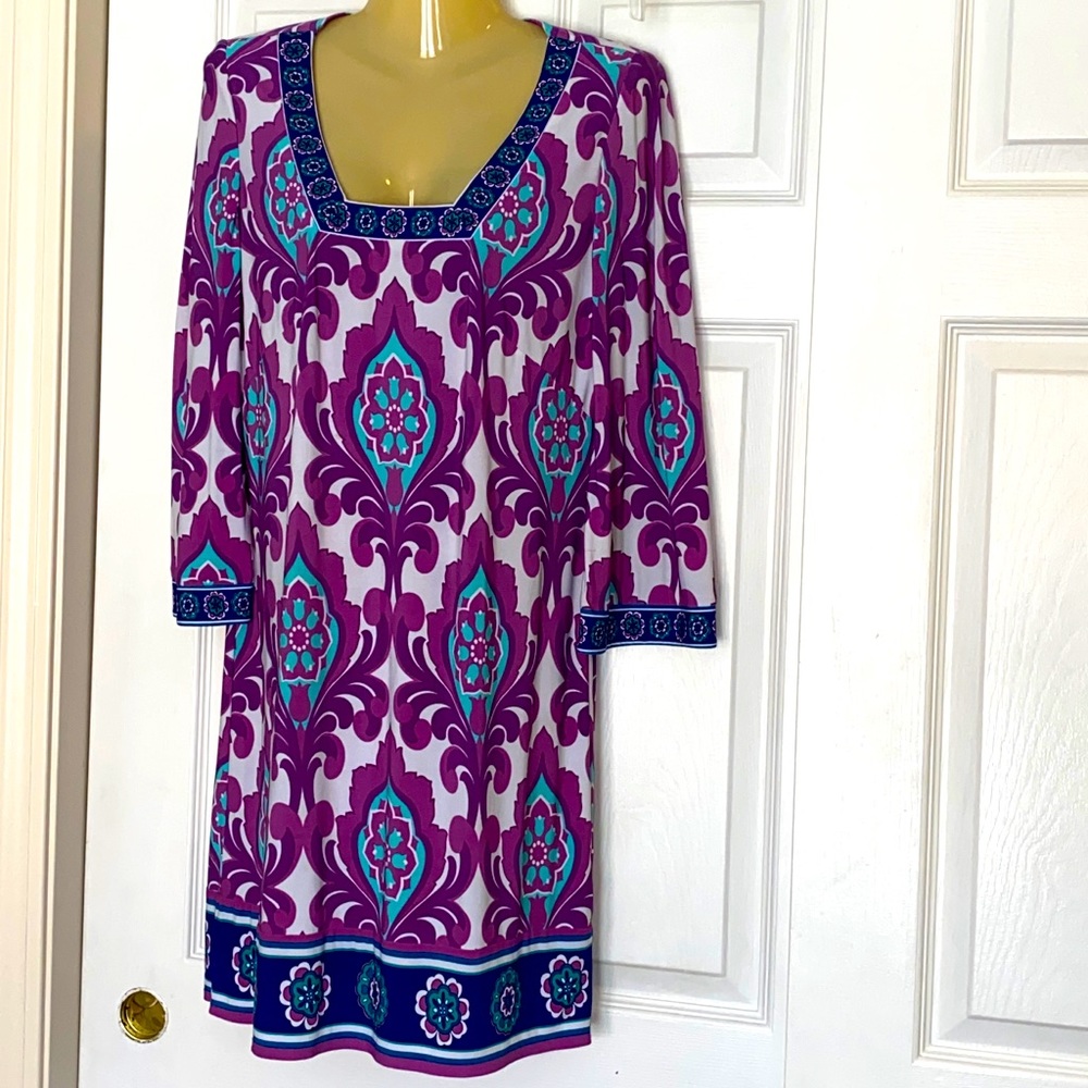 Laundry by Shelli Segal colorful dress Sz 6